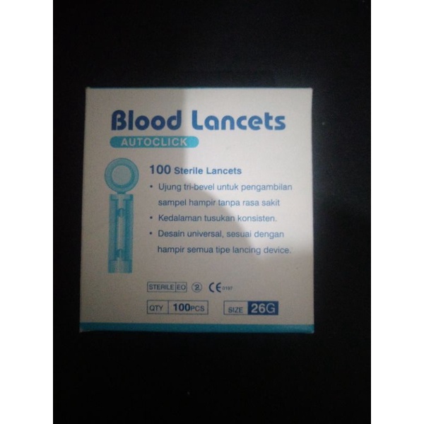 Jual blood lancet 26g onemed box isi 100 pcs Shopee Indonesia