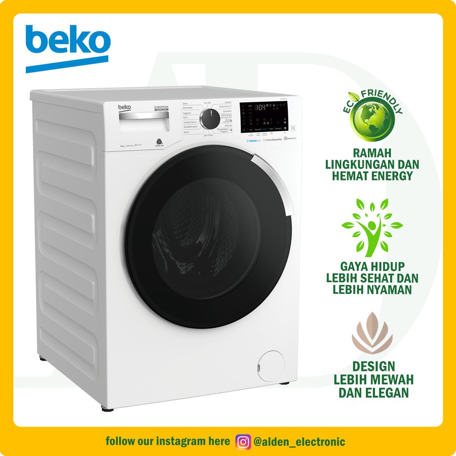 Jual Beko Mesin Cuci Front Loading 8 Kg WCV 8646 X0 Inverter | Shopee ...