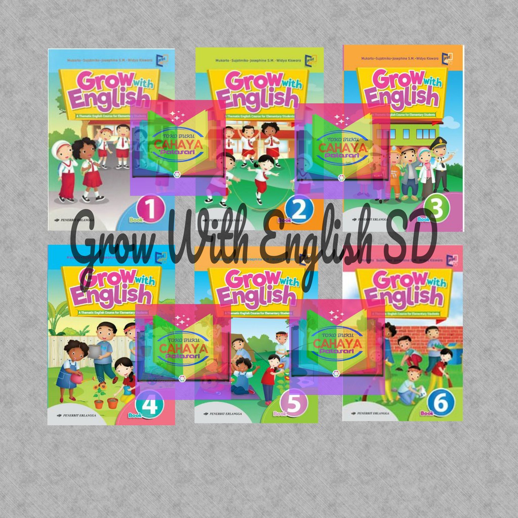 Jual BUKU GROW WITH ENGLISH SD KELAS 1 2 3 4 5 6 ERLANGGA BAHASA ...