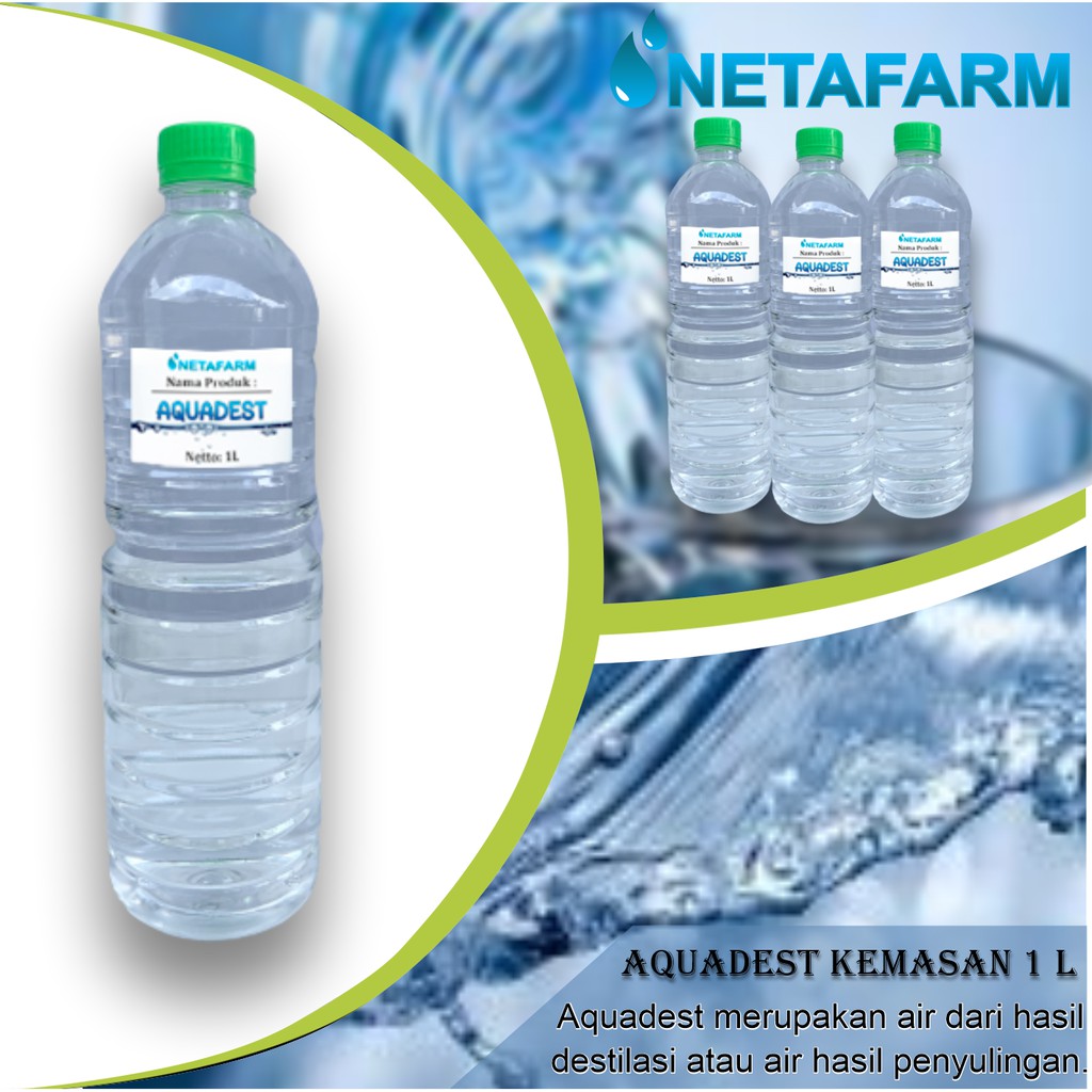 Jual Aquadest Aquades Akuades Air Suling Distilled Water 1 Liter Shopee Indonesia 9747