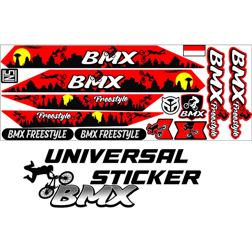 Jual DECAL LIS STRIPING VARIASI BUAT SEPEDAH BMX MOTIF FREESTYLE CUSTOM