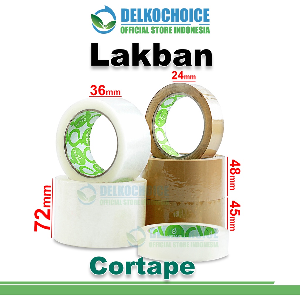 Jual Lakban 24mm x 90yard CORTAPE BENING Plakban Isolasi OPP Tape ...
