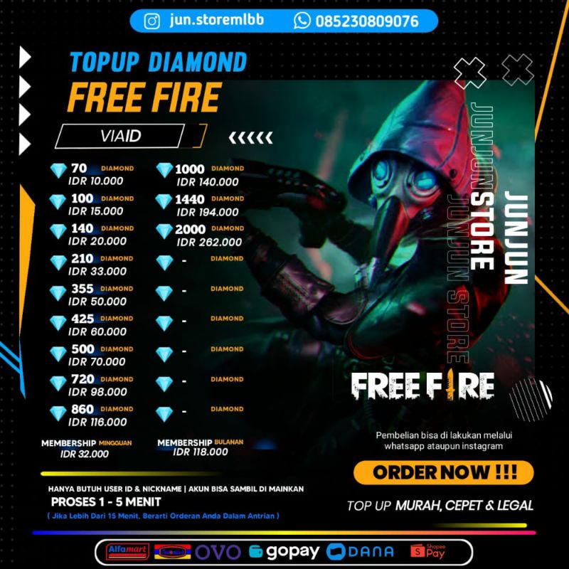 top up diamond free fire murah