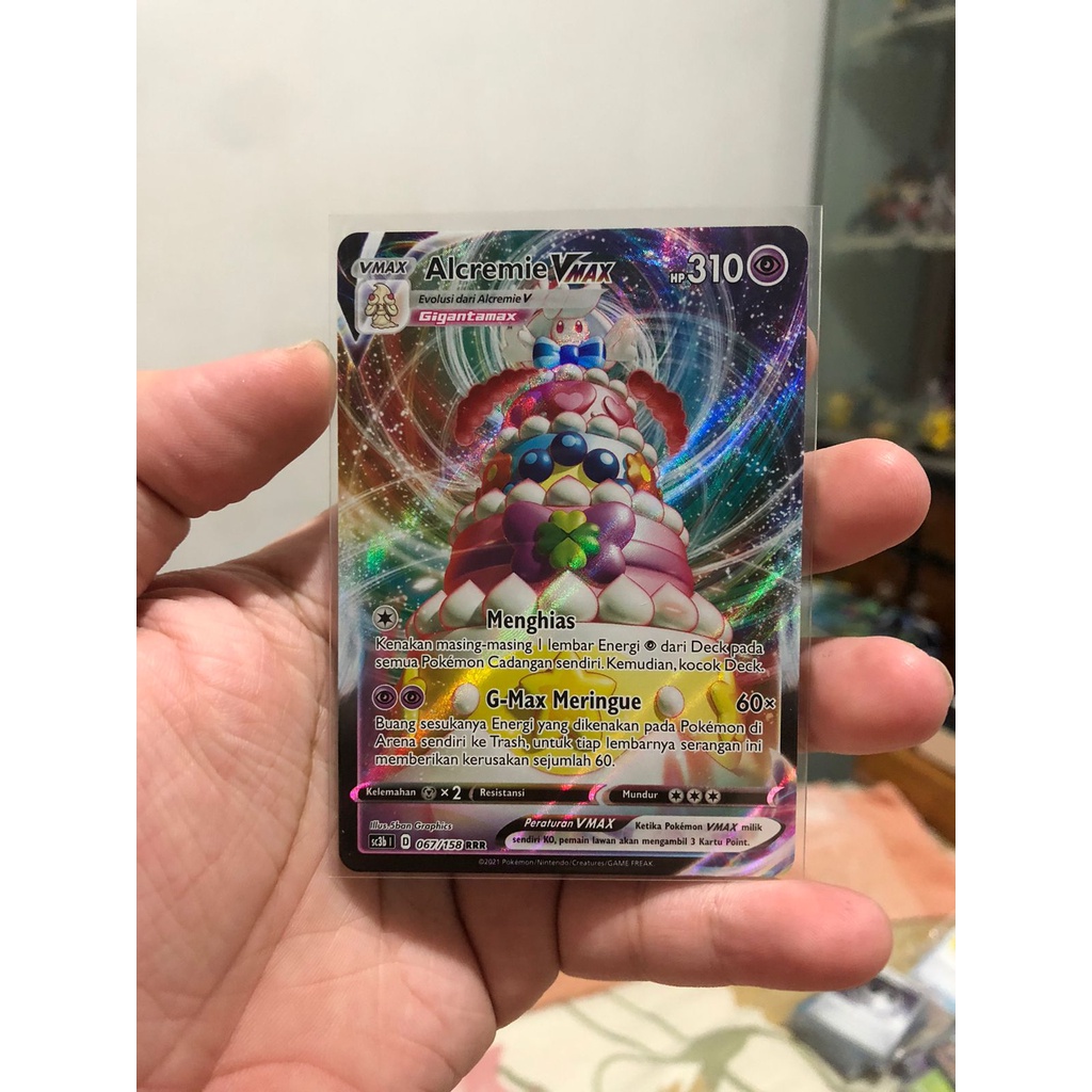 Jual Kartu Pokemon TCG Alcremie VMax RRR Sc3b Pedang & Perisai Berkilau ...