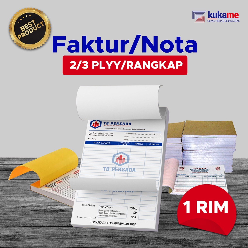 Jual CETAK NOTA 2-3 RANGKAP ( CUSTOM ) | Shopee Indonesia