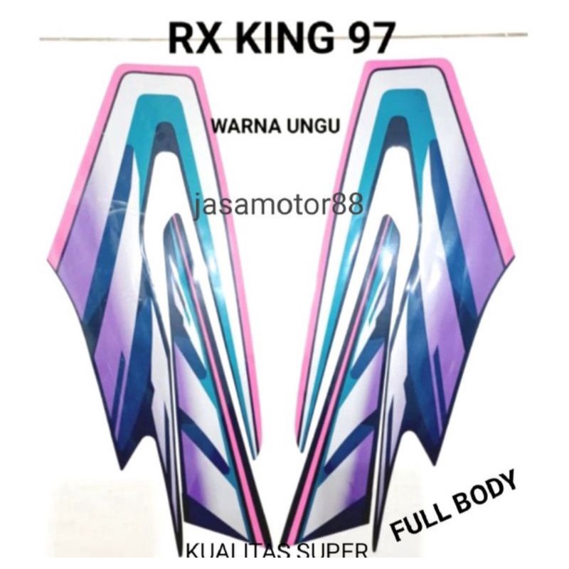 Jual LIS BODY STRIPING STIKER RX KING 97 WARNA BIRU UNGU Shopee Indonesia