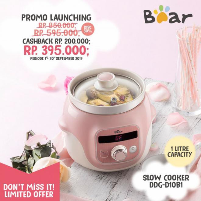Jual Bear Digital Slow Cooker With Ceramic Pot 1 Liter Shopee Indonesia