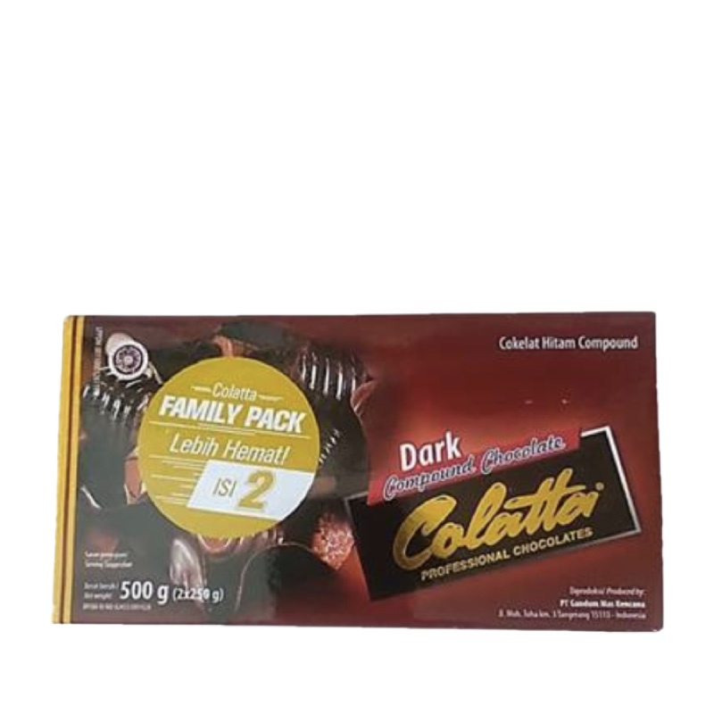Jual Colatta Compound Chocolate Dark Duo Family Pack 2 x 250 gr ...
