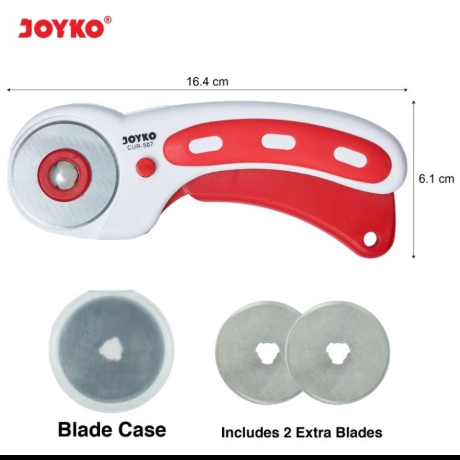 Jual Rotary Cutter JOYKO 45mm CUR507/Cutter Putar/Pemotong Kertas/Cuter ...