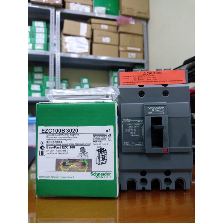 Jual Schneider Electric Easypact EZC MCCB EZC100B 20A 3P/3d ...