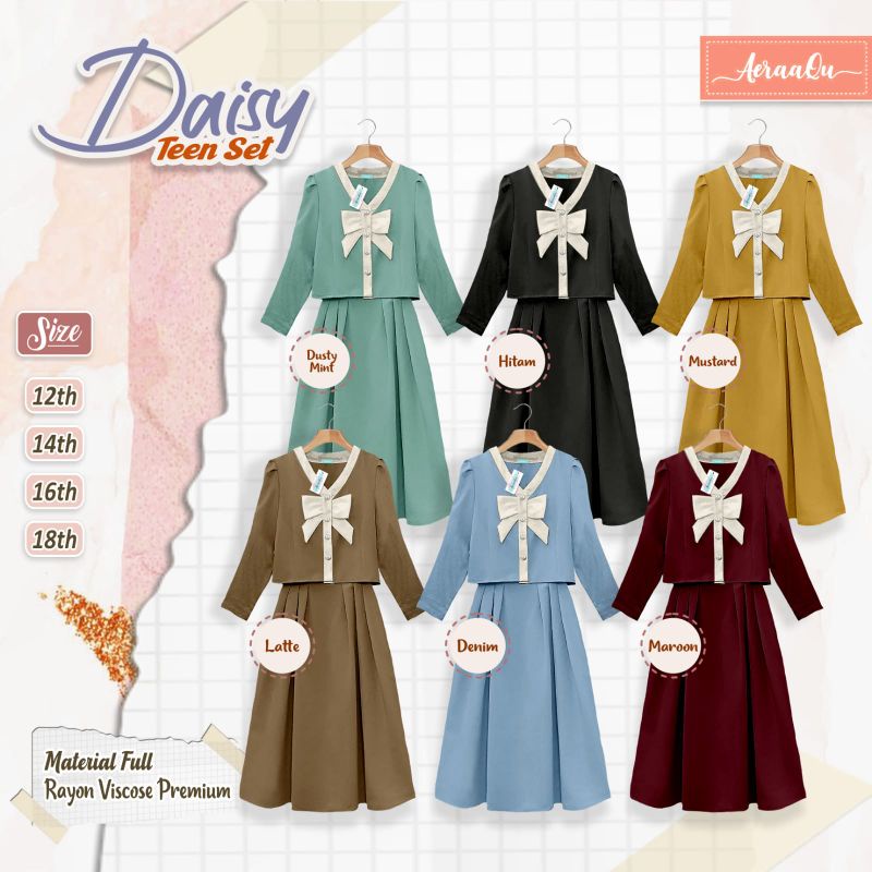 Jual READY baju anak remaja set rok remaja DAISY TEEN SET set by