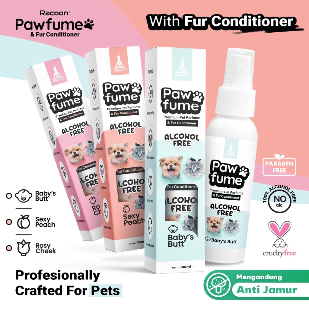 Racoon Pawfume Parfum Anjing / Parfum Kucing Bebas Alkohol dan Aman Untuk Hewan - foto 1