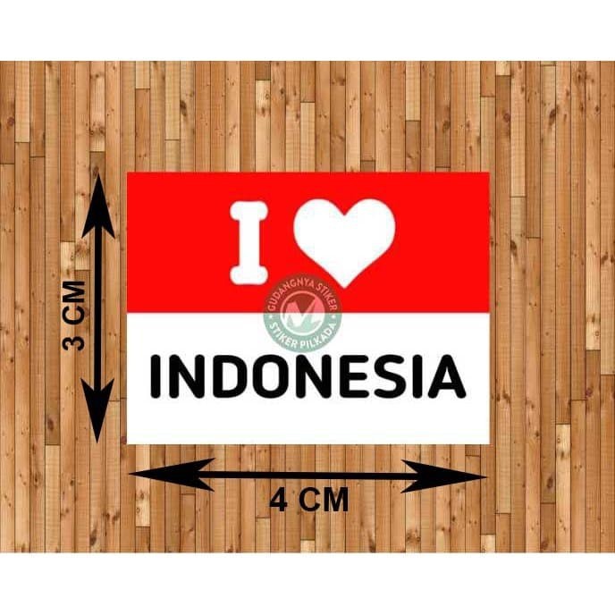 Jual Sticker Stiker Pipi Muka Tangan Bendera Merah Putih I Love