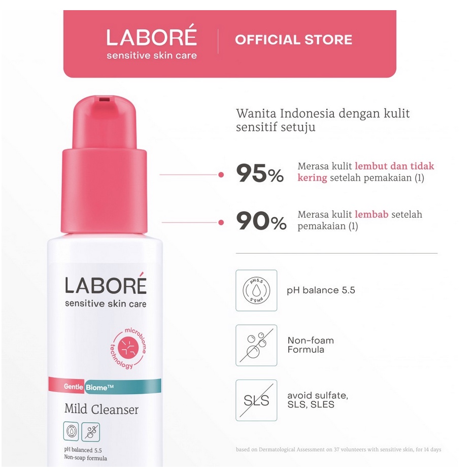 Jual LABORE GentleBiome Mild Cleanser (15ml // 100ml // 225ml) | Shopee ...