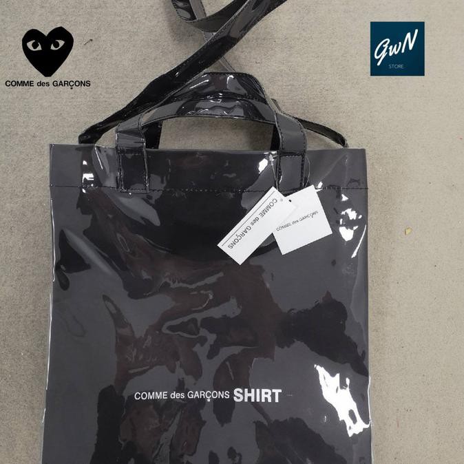 Comme des gar?ons shirt top kraft paper pvc messenger tote