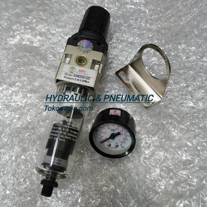 Jual AW 2000-02D 1/4 HPC Filter Regulator Auto drain Pneumatic ...