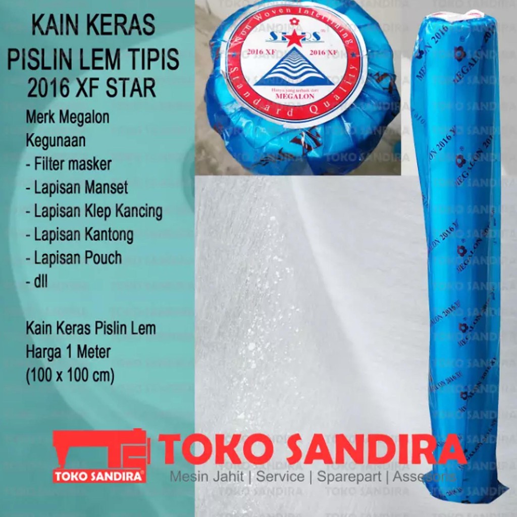 Jual KAIN KERAS PISLIN LEM TIPIS 2016 XF STAR MERK MEGALON - HARGA 1 ...