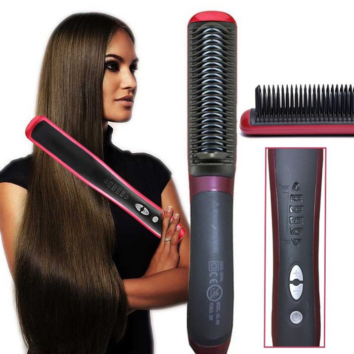 Jual TrendNew Fast Hair Straightener Comb Brush ASL 908 / Sisir Catok Pelurus Rambut GM Bear