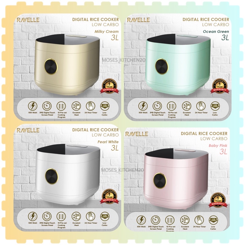 Jual RICE COOKER LOW CARBO BY RAVELLE/RICE COOKER LOW WATT/MULTICOOKER