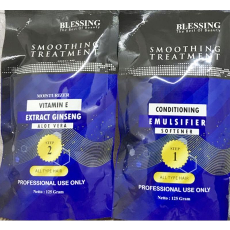 Jual Blessing Smoothing rambut sachet 2pcs @125gr ( Step 1 & Step 2 ...