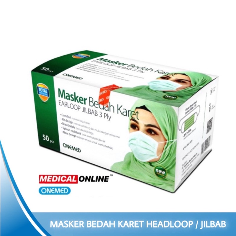 Jual Masker Hijab Onemed Ply Isi Masker Jilbab Dokter Medical Online Shopee Indonesia