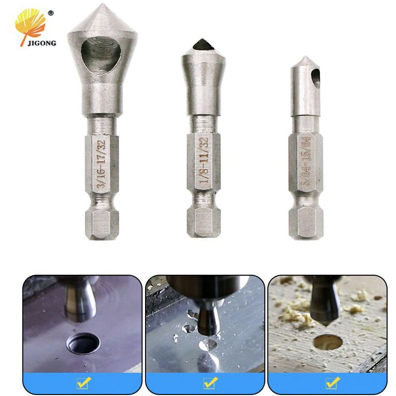 Jual HSS COUNTERSINK DRILL BIT SET 3 PCS MATA BOR COUNTERSINK MATA BOR ...