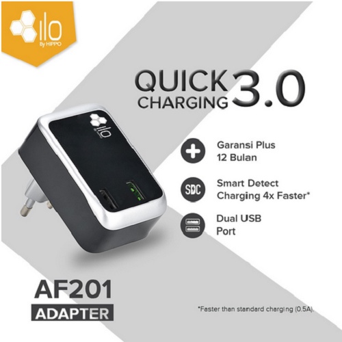 Jual Hippo Travel Adapter ILO AF201 Quick Charging 3.0 - Value Pack ...