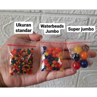 Jual Waterbeads kecil dan jumbo 10 gr / Water Beads hidrogel boba