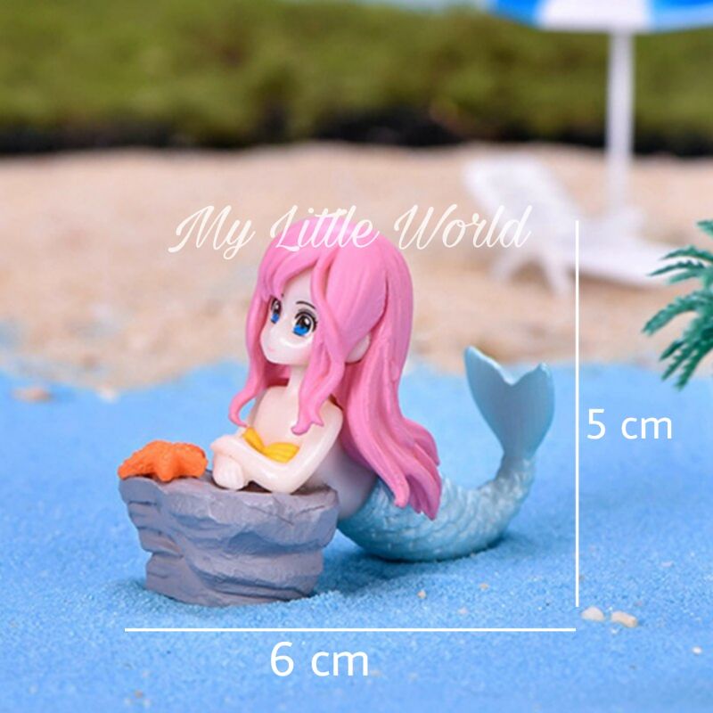 Jual Topper Mermaid Putri Duyung Seaworld Princess Figurin Hiasan Kue Ulang Tahun Tusukan Cake 5071