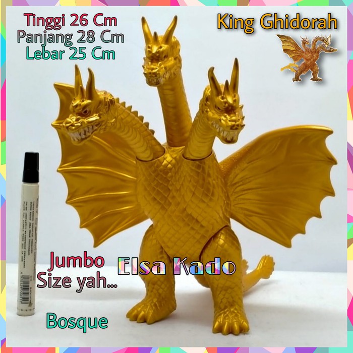 Jual Action Figure King Ghidorah Godzilla Mainan Anak Big Size Jumbo Besar Shopee Indonesia