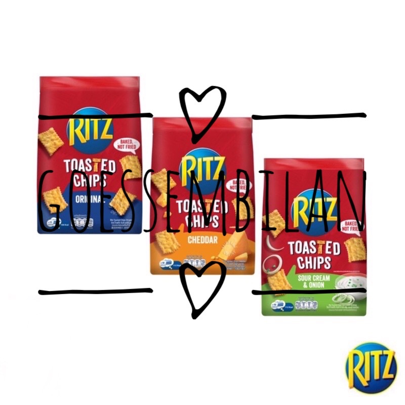 Jual RITZ Toasted CHIPS Oven Baked Cracker Roti 229g Sour Cream Onion ...