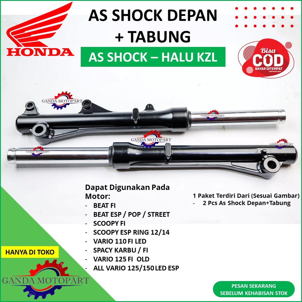 Jual AS SHOCK DEPAN PLUS TABUNG BEAT FI ESP BEAT STREET BEAT POP SCOOPY ...