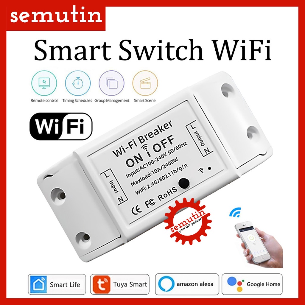 Jual Smart Switch WiFi / Saklar Pintar Wireless / Breaker ON OFF ...