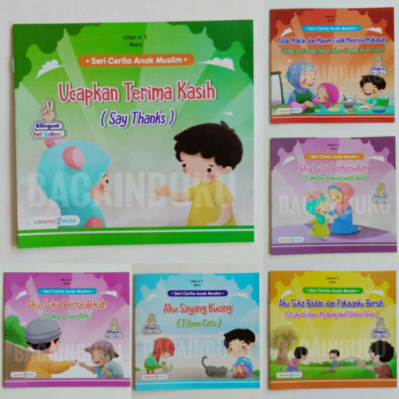 Jual Buku Cerita Anak Bergambar Anak Muslim Billingual Full Colour (LM ...