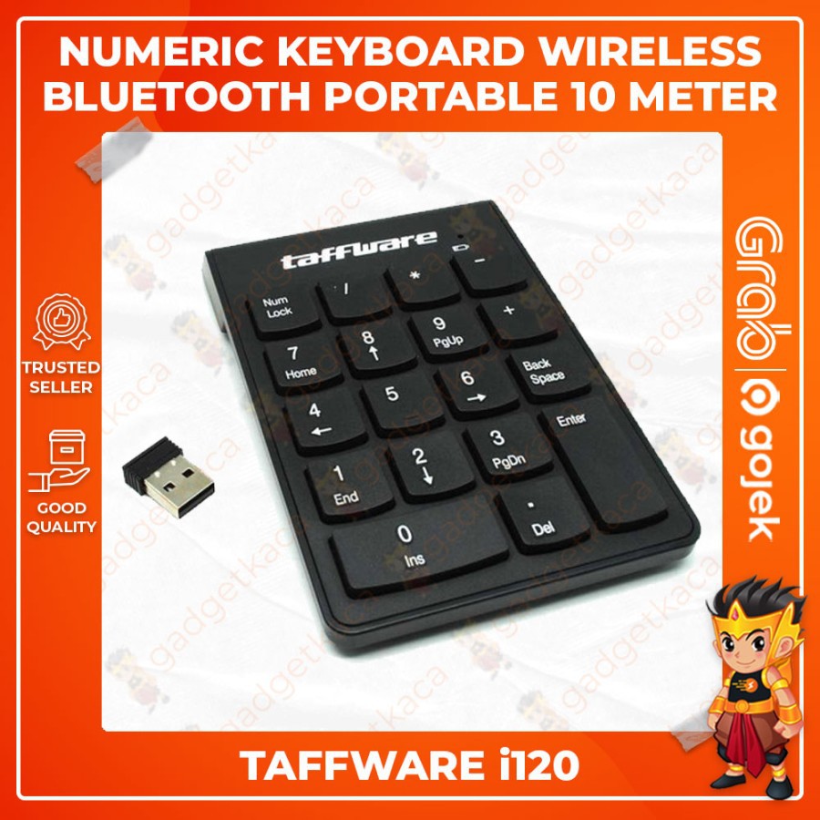 Jual Wireless Keypad Numeric Taffware i120 2.4Ghz Numpad Portable 10 ...