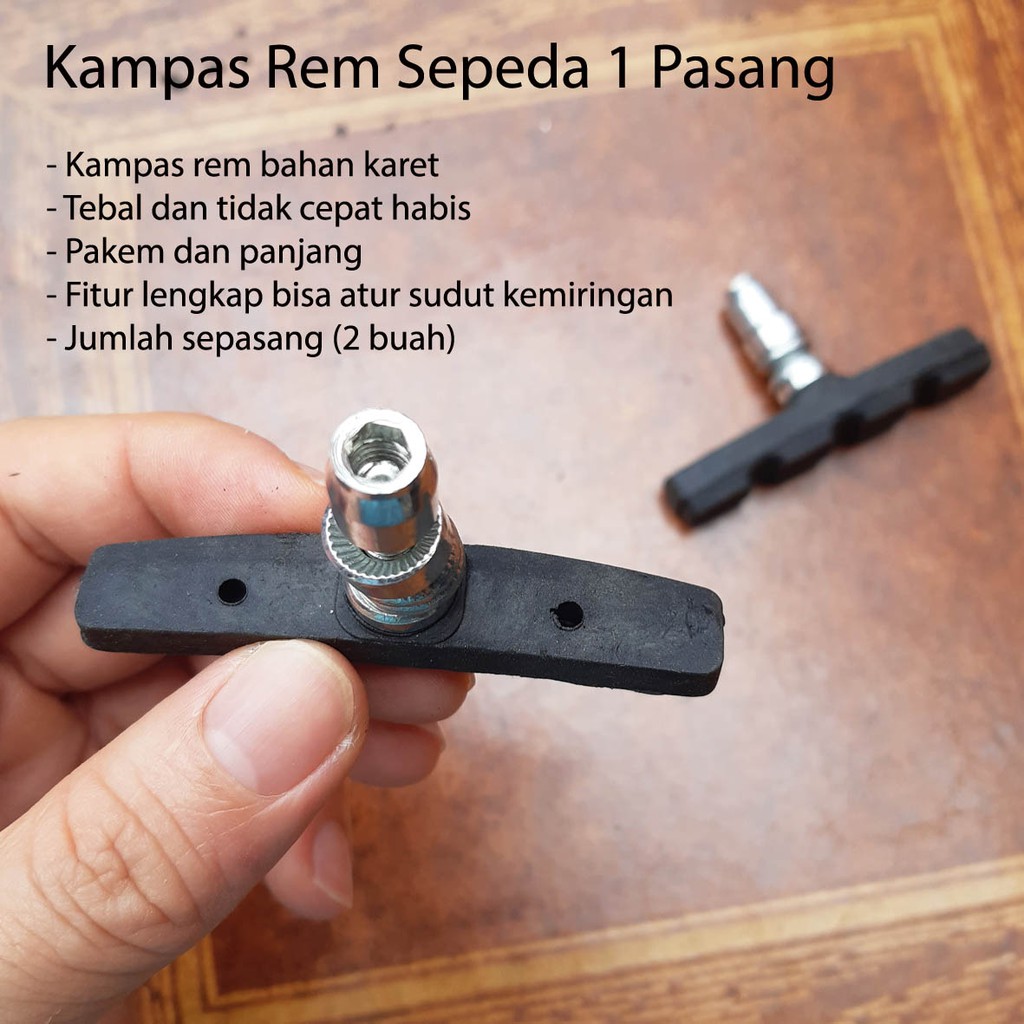 Jual Kampas rem sepeda Brake pad bicycle karet rem sepeda v brake ...