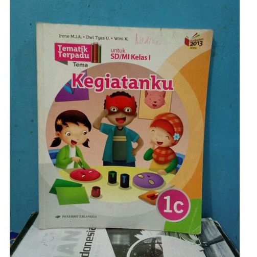 Jual Buku Bekas Tematik Terpadu Kegiatanku 1C Untuk SD/ MI KELAS 1 K13 ...