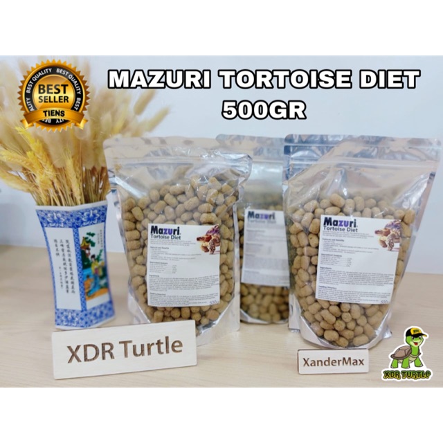 Jual MAZURI TORTOISE DIET 500GRM PELET MAKANAN TORTO SULCATA ALDABRA ...