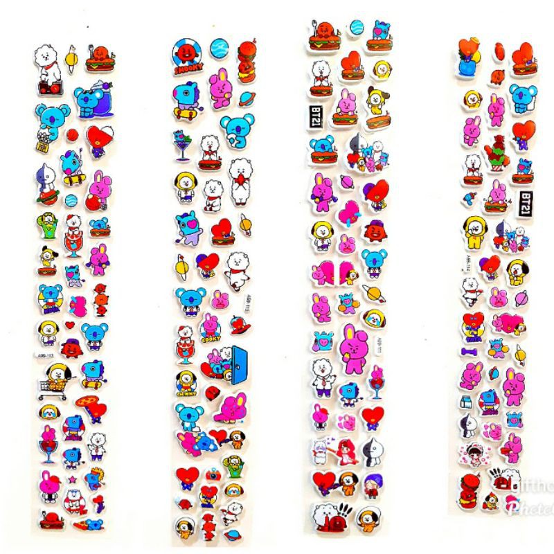 Jual stiker bt21 murah hrg / 3 pcs | Shopee Indonesia