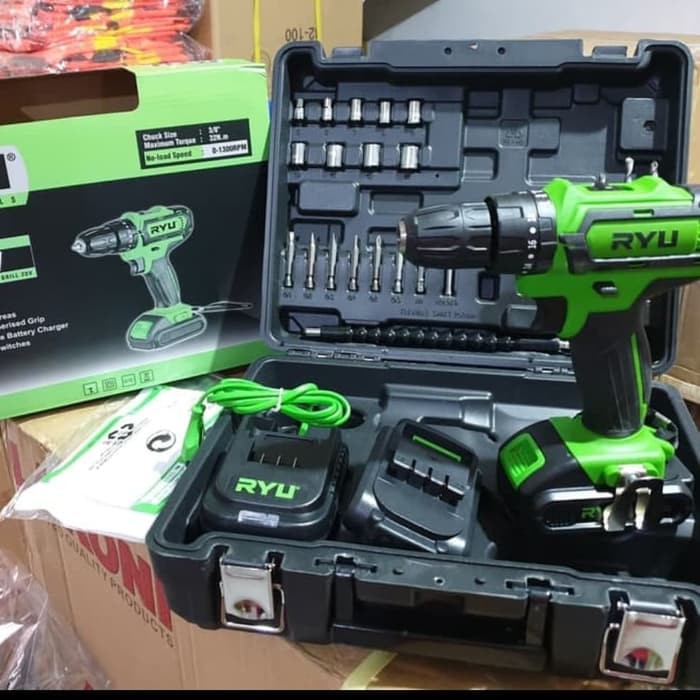 Jual Produk Eksklusif Cordless Impact Drill RYU RCI20V RCI 20V Mesin ...