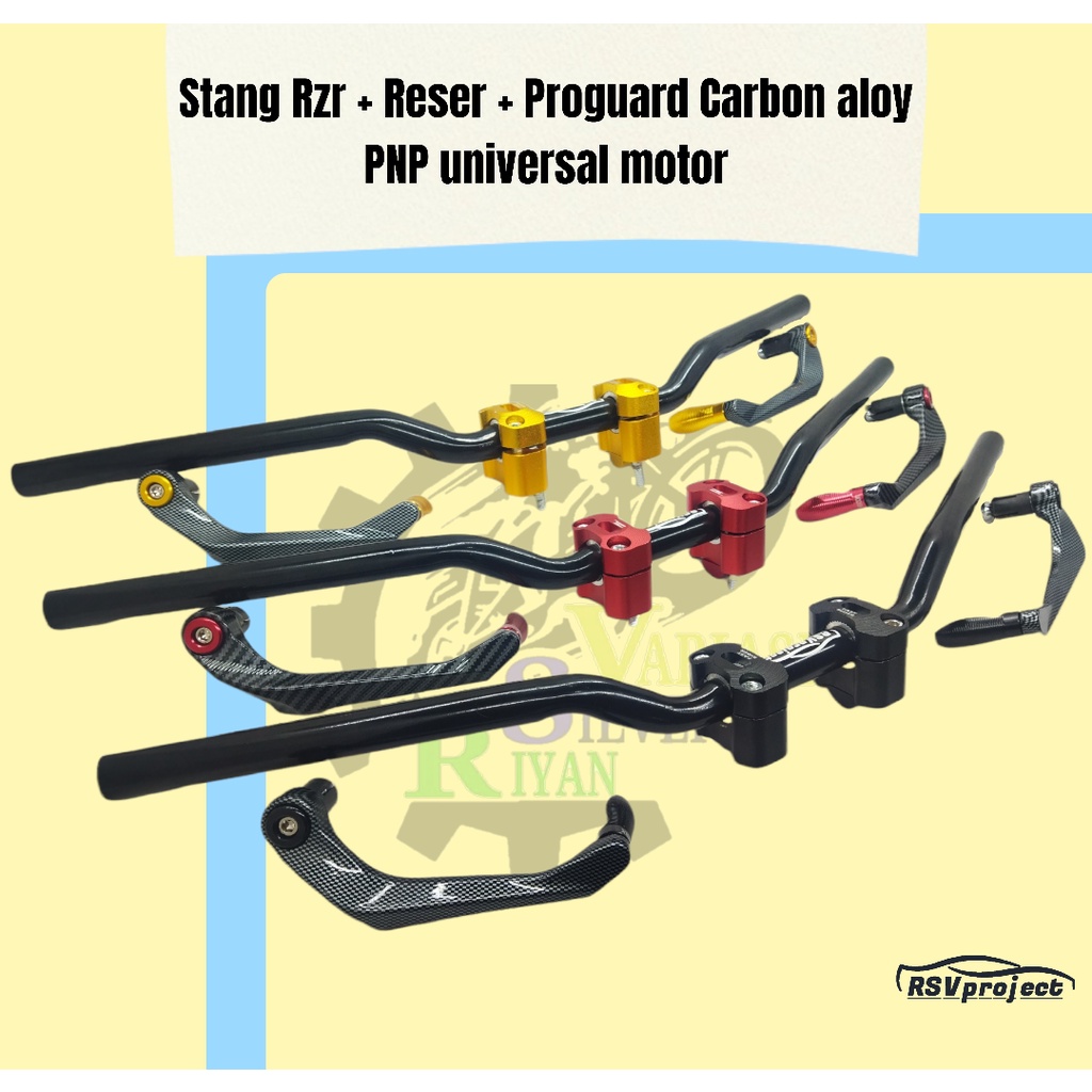 Jual Stang Setang Stir Rzr Raiser Reiser Peninggi Stang Proguard Carbon ...