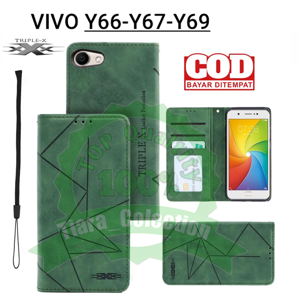 Vivo Y66 Mobile Cover For Vivo Y69 VIVO Y66/Y67/Y69 FLIP MOTIF