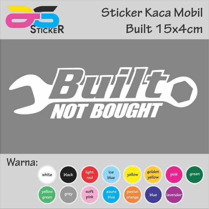 Jual Cutting Sticker - Stiker JDM Built Not Bought 15x4cm | Shopee ...