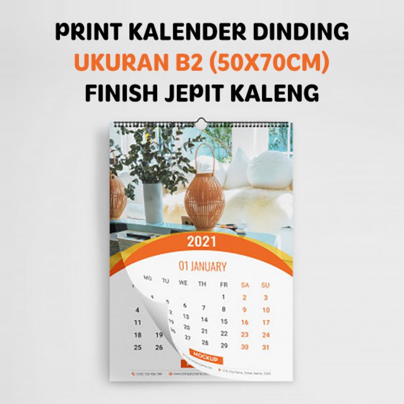 Jual KALENDER DINDING B2 (50x70cm) CUSTOM | Shopee Indonesia