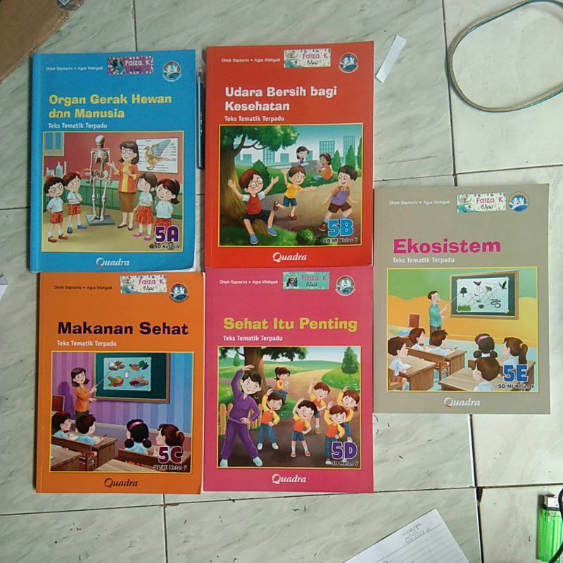 Jual TEKS TEMATIK TERPADU 5A 5B 5C 5D 5E 5F 5G 5H 5I QUADRA KELAS 5 SD ...