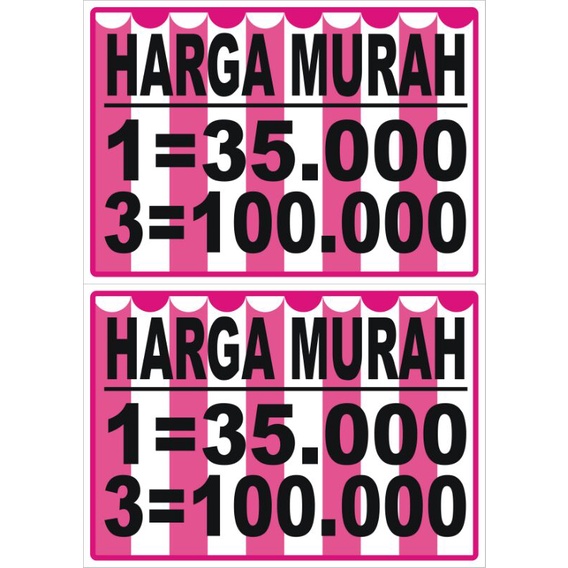 Jual HARGA MURAH / KERTAS TULISAN LAMINATING / KERTAS HARGA BANDROL
