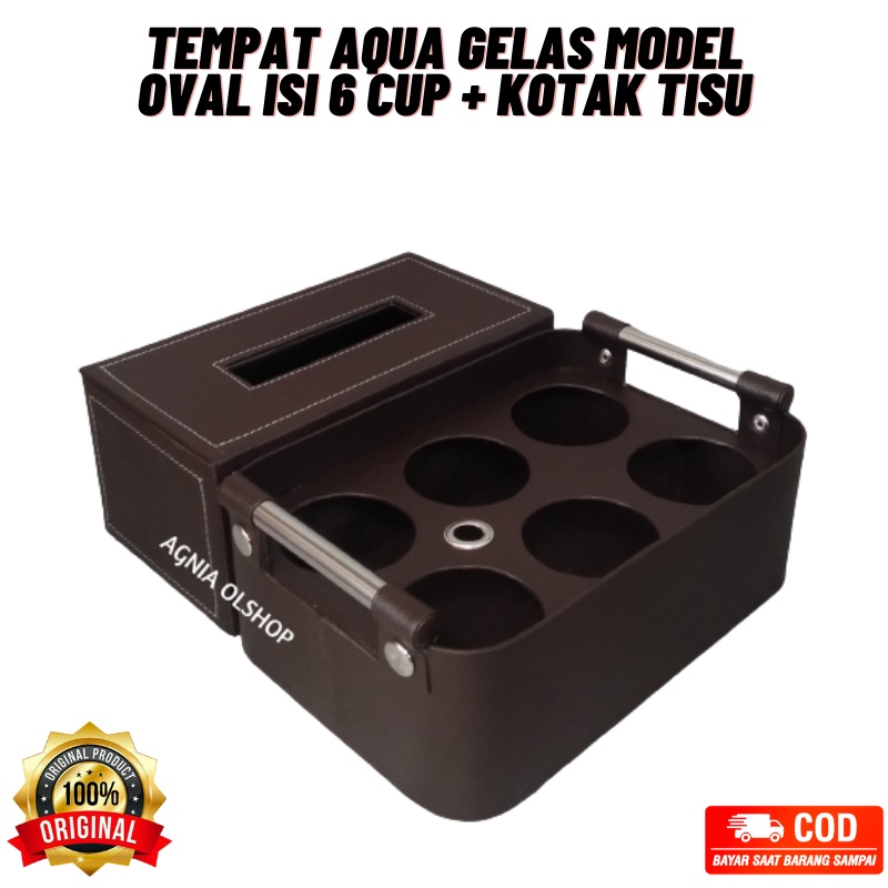 Jual Tempat Aqua Gelas Isi 6 Cup Model Oval Tempat Tisu Keranjang Air Mineral Gelas Kotak 1095