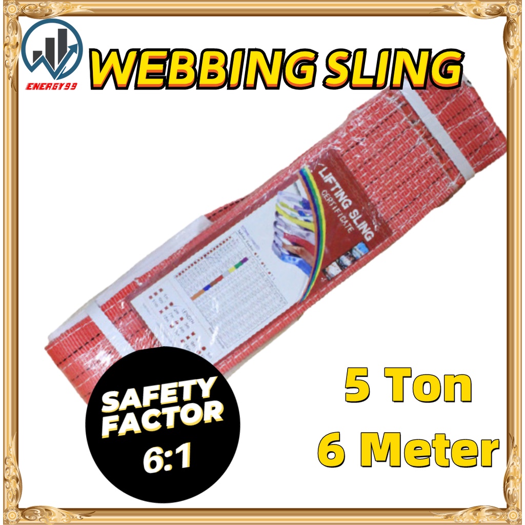 Jual WEBBING SLING EYE AND EYE (DOUBLE PLY) WEBBING SLING 5 TON X 6