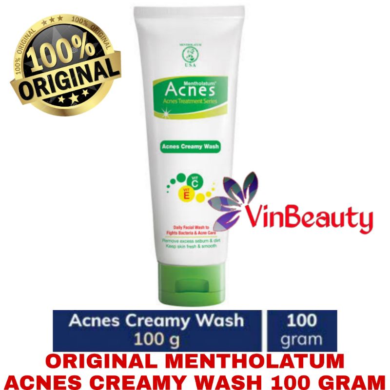 Jual ORIGINAL ACNES CREAMY WASH 100 GRAM / FACIAL FOAM ACNES CREAMY ...