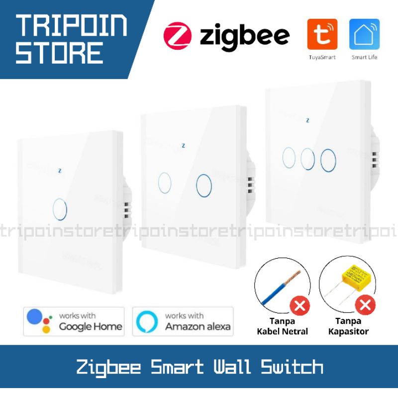 Jual ZIGBEE Smart Switch 1 / 2 / 3 Gang - Saklar Pintar - Tanpa/No ...